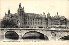 CPA Paris La Conciergerie Et Le Pont au Change