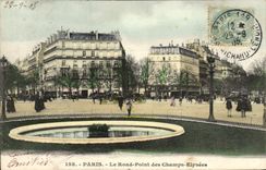 CPA Paris Le Rond Point Des Champs Elysees