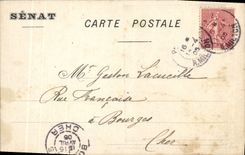 VINTAGE POSTCARD Paris Senat Carries Central Of the Room Of the Conferences