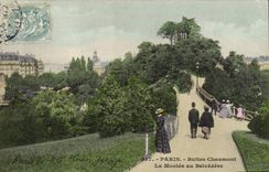 CPA Paris Buttes Chaumont La Montee Au Belvedere