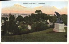 CPA Pairis Buttes Chaumont Vue Generale