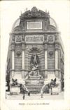 VINTAGE POSTCARD Paris Fountain Saint Michel
