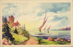 CPA Fantaisie Bateau