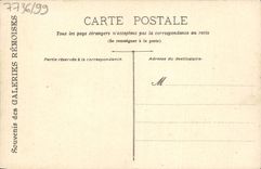 VINTAGE POSTCARD Souvenir Of the Galleries Remoises Femme in Sinning the Chien boat Fishes