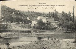 CPA l'Auvergne Chateauneuf Les Bains Vue Prise De La Passerelle