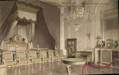VINTAGE POSTCARD Versailles Large Trianon room Of Louis Philippe