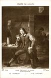 VINTAGE POSTCARD Museum Of Louvre David Teniers the Young person the smoker Tobacco