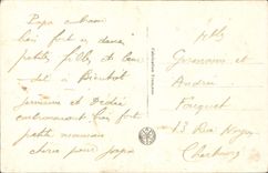 VINTAGE POSTCARD Living room of the small palace 1918 Agard the bath of the children