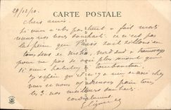 VINTAGE POSTCARD Fantasy Woman Happy New Year Dog