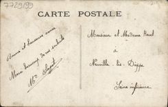 VINTAGE POSTCARD Fantasy Woman Children Toboggan