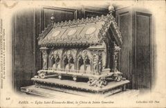 VINTAGE POSTCARD Paris Church Etienne Saint Of the Mount the Hunting Of Sainte Genevieve