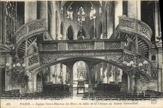 VINTAGE POSTCARD Paris the Church Holy Etienne Of the Mount Jube And the Hunting Of Sainte Genevieve