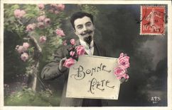 CPA Bonne Annee Homme