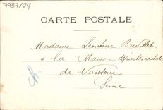 VINTAGE POSTCARD Fantasy Woman Here My Automobome Wishes