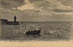 CPA Effet De Mer Bateau Barque Phare