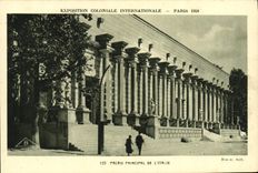 VINTAGE POSTCARD Fair Colonial International Paris Principal Palate Of Italy