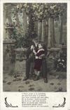 VINTAGE POSTCARD Fantasy Large father Child