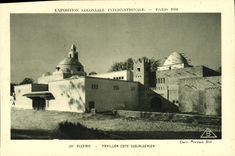VINTAGE POSTCARD Fair Colonial International Paris 1931 Algerie Pavillon Cote Sud Algerien