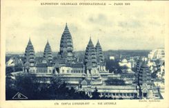 VINTAGE POSTCARD Fair Colonial International Paris 1931 Temple d' Angkor VAt View