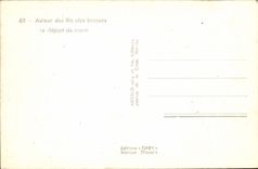 CPA En Bretagne Autour des lits clos Le depart du marin Folklore