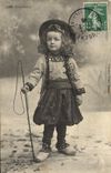 VINTAGE POSTCARD Young Breton Folklore