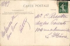 VINTAGE POSTCARD Breton Costumes the first Young pipe Breton stuffing its pipe Folklore