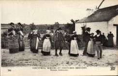 CPA Costumes Moeurs Et Costumes Bretons Danses bretonnes Folklore