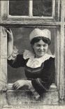 CPA Bretagne Bonjour Femme Folklore