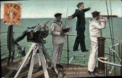 CPA La Vie du Marin Signaux a Bras Militaria