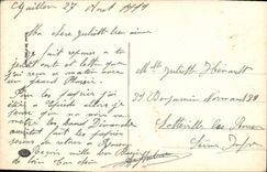 VINTAGE POSTCARD Fantaisie Woman Flowers Horseshoe