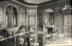 VINTAGE POSTCARD Palate of Fontainebleau Boudoir of Marie Antoinette