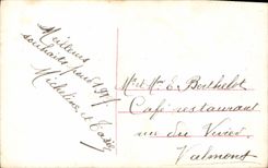 CPA Fantaisie Femme Chien