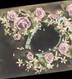 CPA Fantaisie Fleurs Fer a cheval