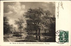 VINTAGE POSTCARD Fantasy Museum of Grenoble Hobbema Landscape