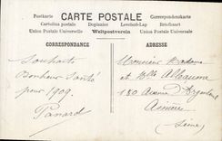 VINTAGE POSTCARD Fantasy Woman Swan Happy New Year