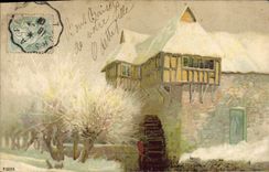 CPA Fantaisie Moulin a eau