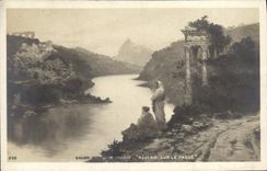 VINTAGE POSTCARD Living room 1904 Chabas Daydream On the Master key