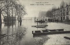 CPA Paris Quai de Billy Inondations