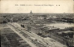 VINTAGE POSTCARD Paris Panorama of the Military academy