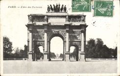 CPA Paris L'Arc des Tuileries