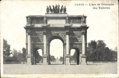 VINTAGE POSTCARD Paris the Arc of the Triumph of Tileries