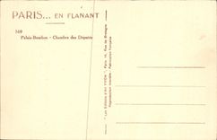 VINTAGE POSTCARD Paris While Strolling Palais Bourbon House of Commons