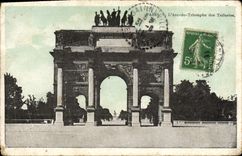 CPA Paris Arc de Triomphe aux Tuileries