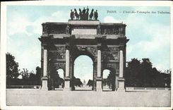 CPA Paris Arc de Triomphe aux Tuileries