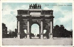 CPA Paris Arc de Triomphe aux Tuileries