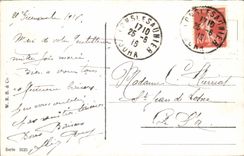 VINTAGE POSTCARD Fantasy Woman with the farm