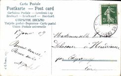 VINTAGE POSTCARD Fantasy Flowers Happy New Year Butterflies