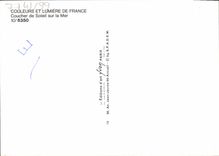 MODERN CARD Colors And Light Of France Sunset On the Sea