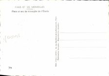 MODERN CARD Paris And Its Wonders Place And Arc de Triomphe Of Etoile