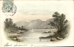 VINTAGE POSTCARD Fantasy Mountains